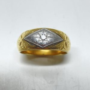 K18/Pt900 ダイヤモンドリング